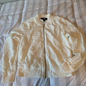 Lace bomber jacket